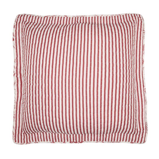 Vintage Christmas Euro Sham, IVORY RED Vintage Christmas Euro Sham, IVORY RED