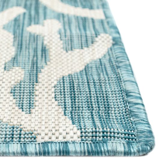 Liora Manne Carmel Coral Border Indoor/Outdoor Rug 23"X7'6", , alternate image number null