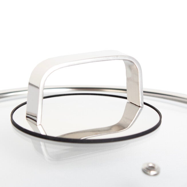 LIVWELL DiamondClad™ 10 inches Tempered Glass Lid with Silicone Rim, Cool Touch Insulated Handle, Dishwasher Safe – Clear, CLEAR, alternate image number 2