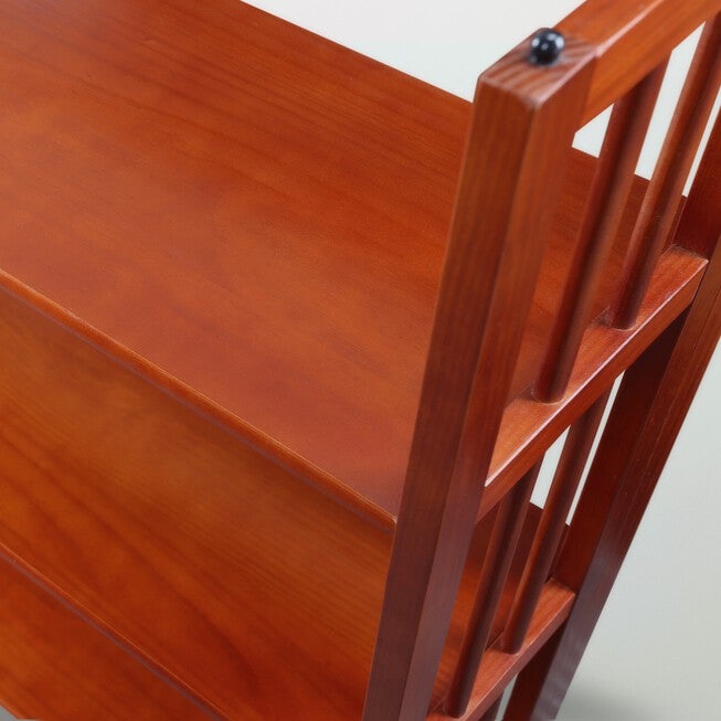 3-Shelf Folding Bookcase 14 inches Wide-Mahogany, , alternate image number null