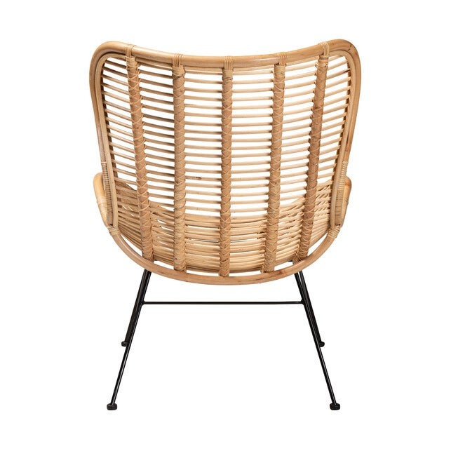 Colorado Modern Bohemian Rattan Accent Chair, , alternate image number null