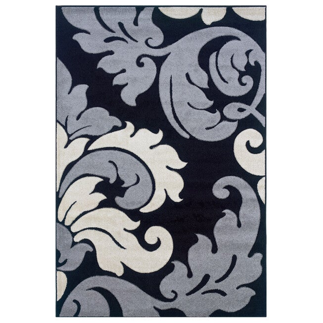 Corfu Black 5'X8' Area Rug, BLACK, hi-res image number 0