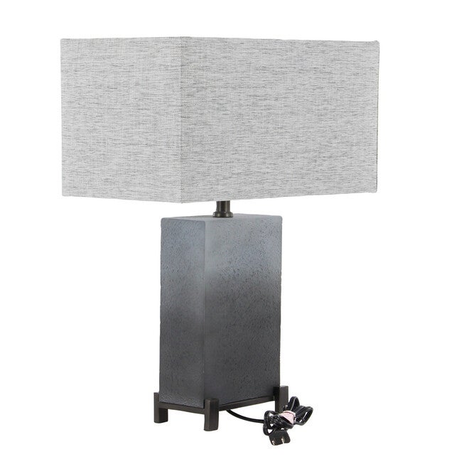 Grey Polystone Transitional Table Lamp, , alternate image number 2