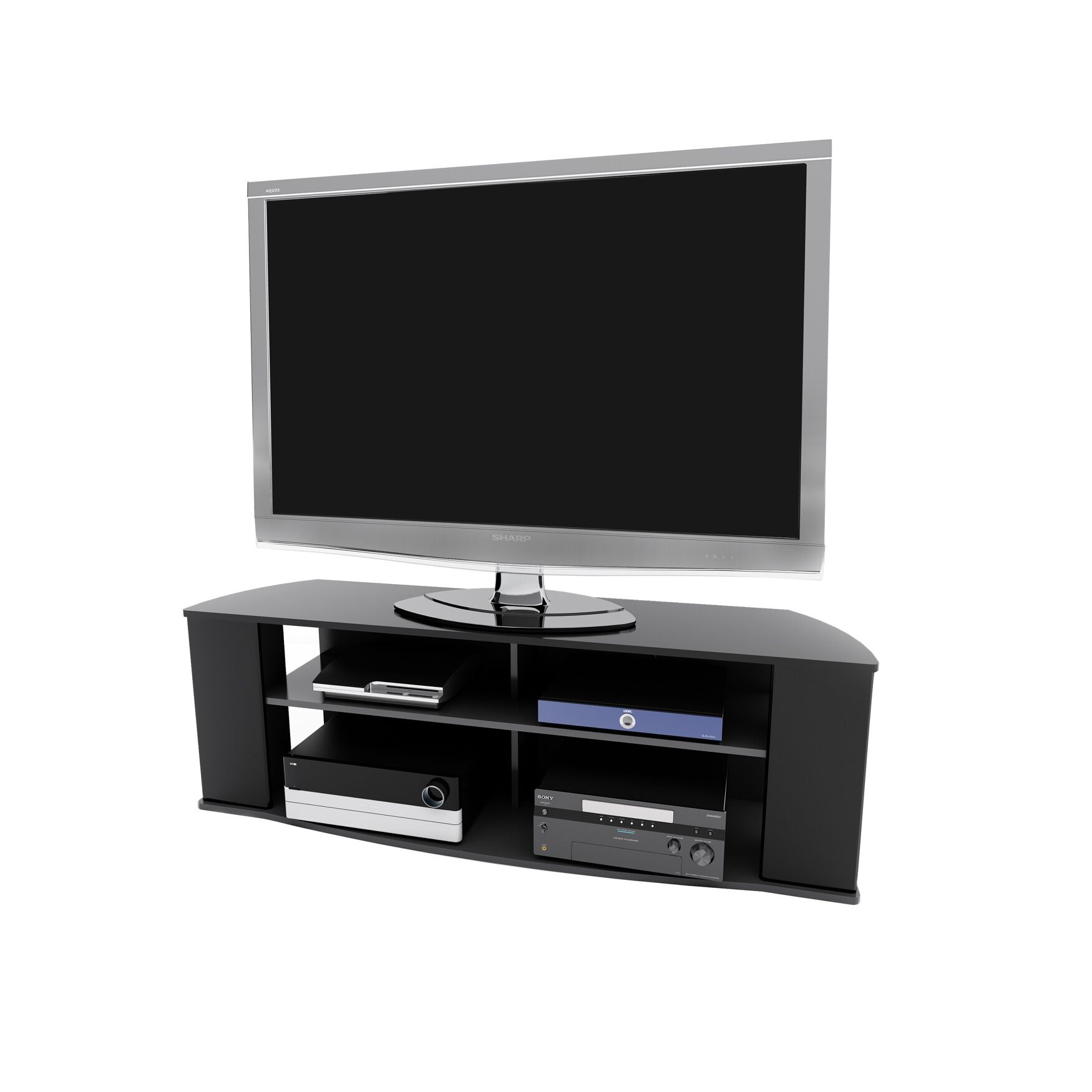 Prepac Essentials 60-inch TV Stand, Black, , alternate image number 2