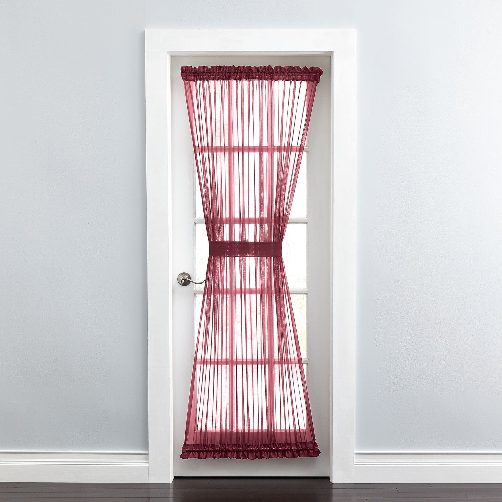 BH Studio Sheer Voile Door Panel With Tiebacks
