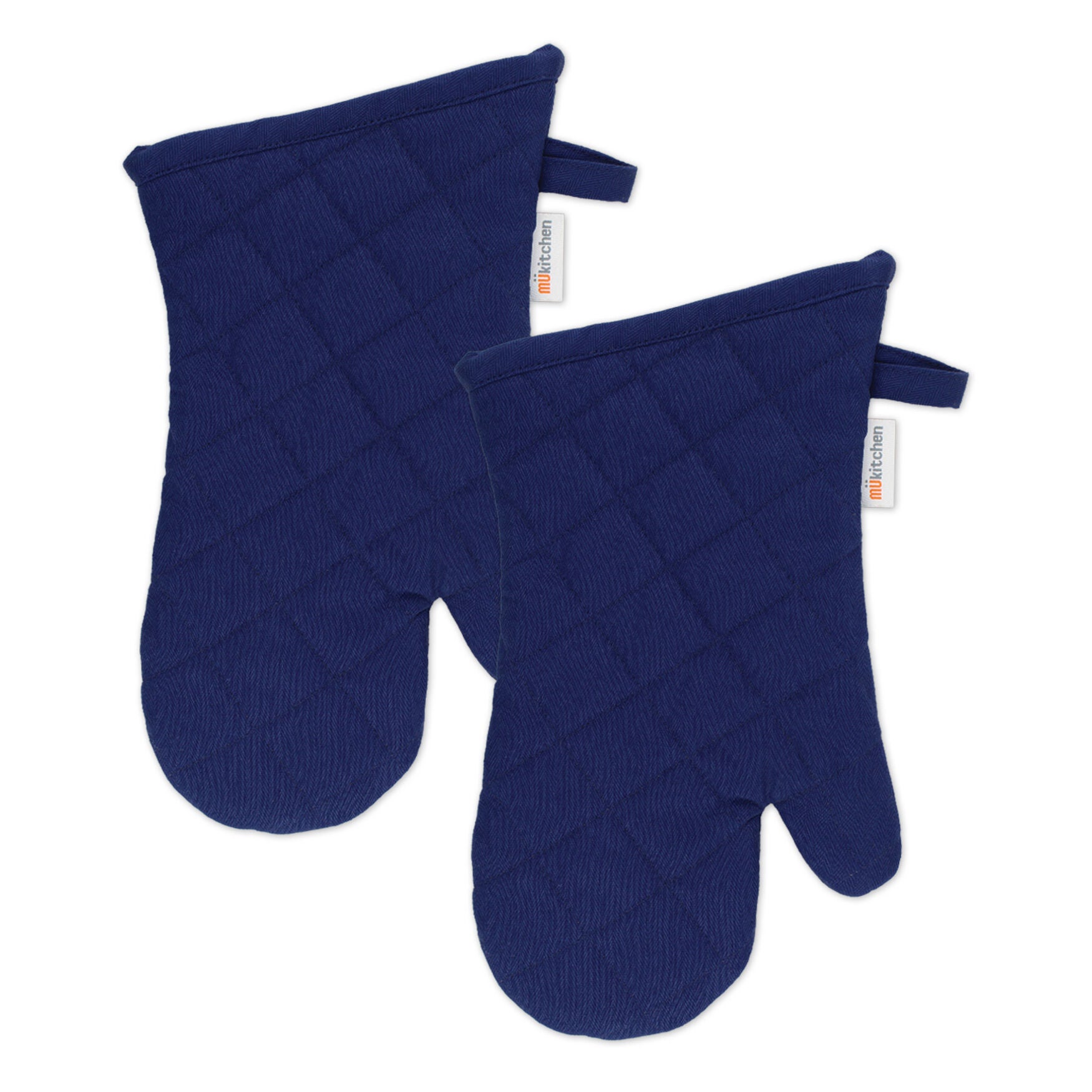 Solid Twill Oven Mitt, Set 2, INK BLUE, hi-res image number 0