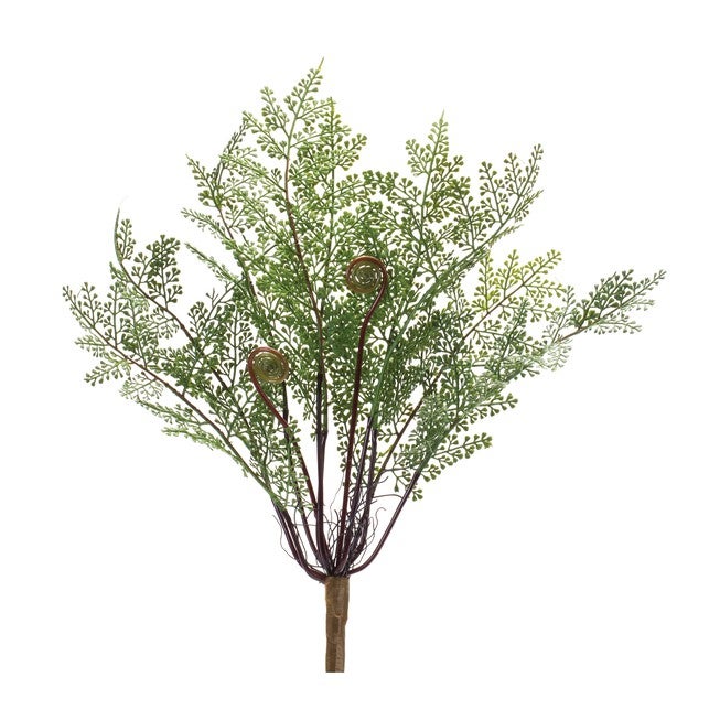 Fern Bush (Set of 2) 13 inchesH Plastic, GREEN/BROWN, hi-res image number null