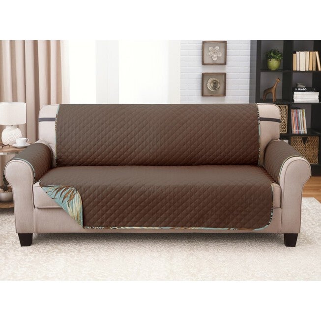 Printed Reversible Quilted Xl Sofa Protector, , on-hover image number 1