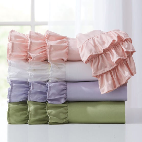 Ruffle Microfiber Sheet Set Brylane Home