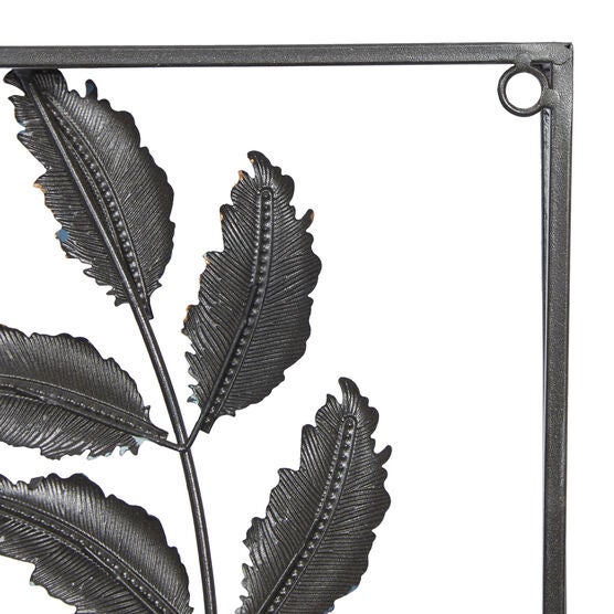 Set Of 2 Black Metal Traditional Floral Wall Decor, , on-hover image number null