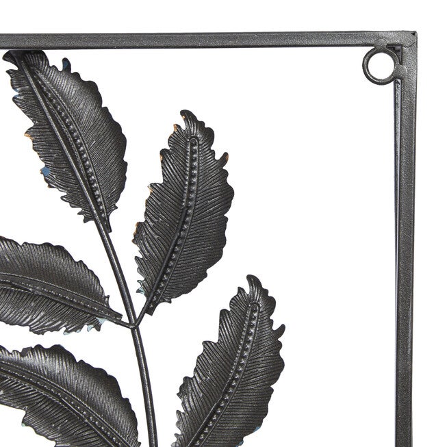 Set Of 2 Black Metal Traditional Floral Wall Decor, , on-hover image number 1