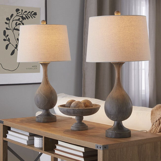 Cipolla Poly 29 inches Polyresin Table Lamp - Set Of 2, , alternate image number null