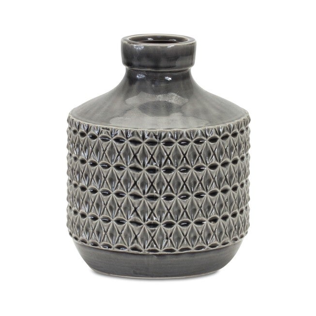 Vase 9 inchesH Terra Cotta, GREEN, hi-res image number 0
