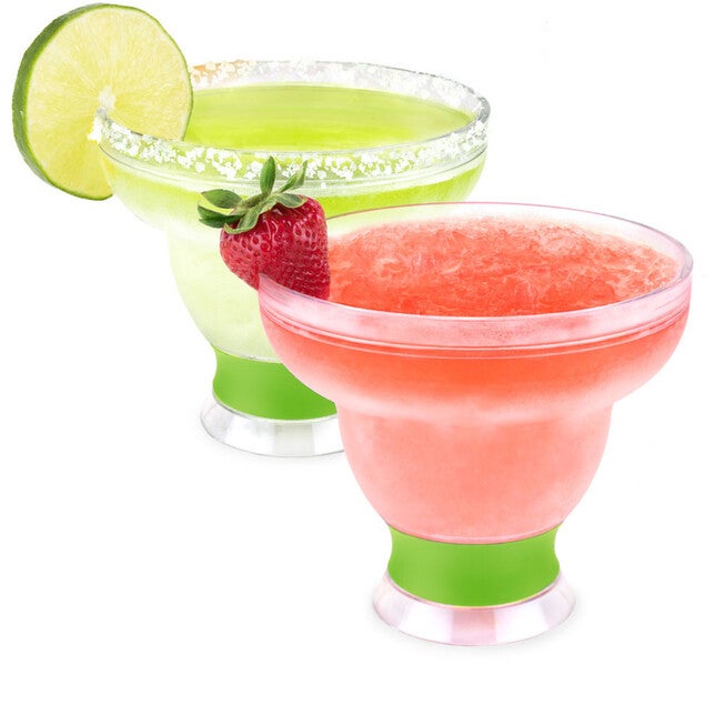 Margarita Freeze Cooling Cups In Green (Set Of 2) By, GREEN, hi-res image number null