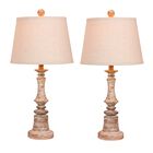 Cottage Antique Beige Resin 26.5" Table Lamp, Set 2, BEIGE, hi-res image number null