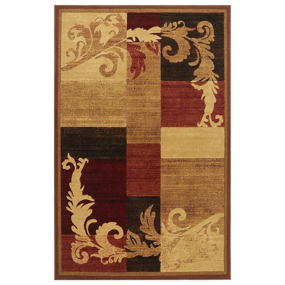 Catalina Swirl Rug, 5'3"x 7'2", BROWN RED, hi-res image number null