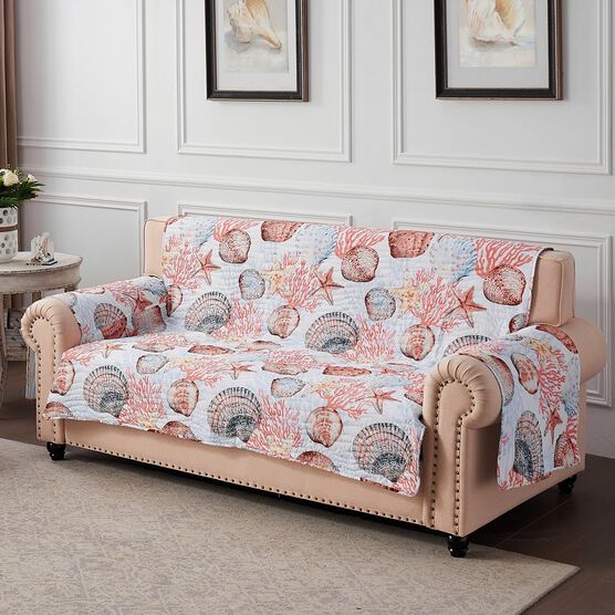 Beach Days Sofa Furniture Protector, CORAL, hi-res image number null
