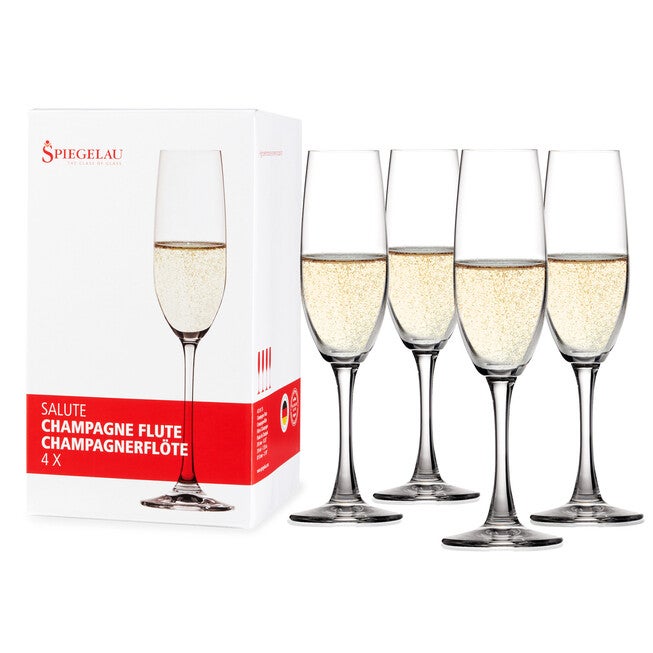 Salute 7.4 Oz Champagne Flute (Set Of 4), CLEAR, hi-res image number null