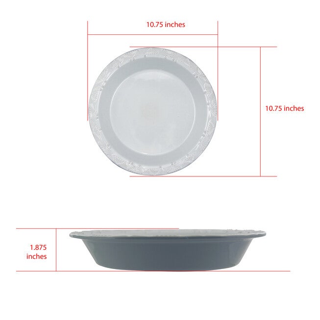 Set Of 2 9 X 1 Inch Stoneware Pie Plate, , alternate image number 5