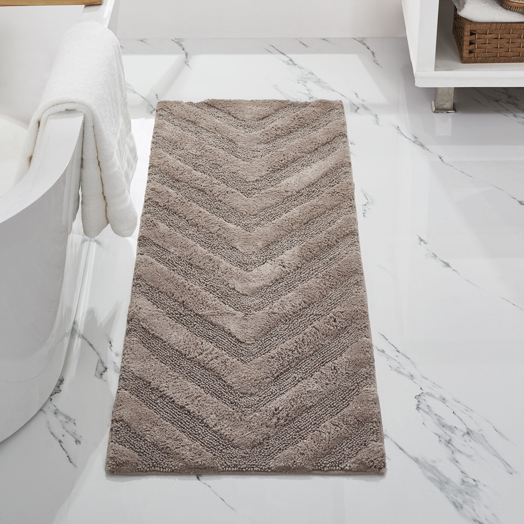 Hugo Collection 100% Cotton 20" X 60" Runner Bath Rug