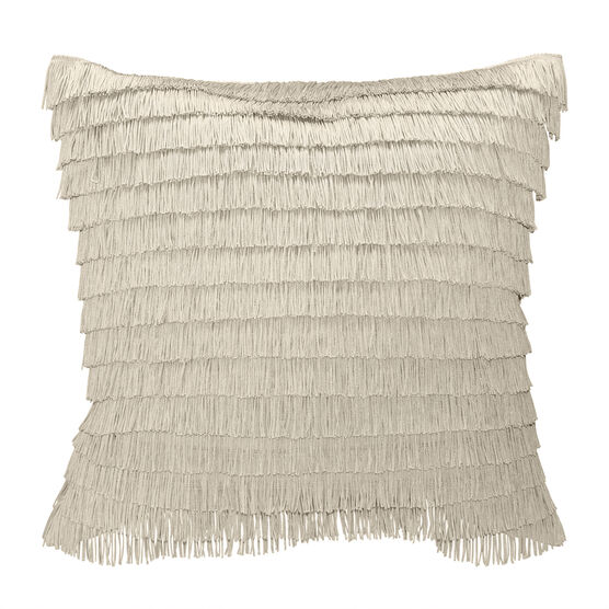 Edie@Home Gatsby Fringe Decorative Pillow Dec Pillow, NATURAL, hi-res image number null