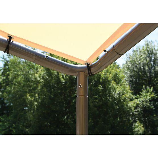 10x10 Pacifica Gazebo Canopy Charcoal Frame and Marzipan Tan Cover, , alternate image number null