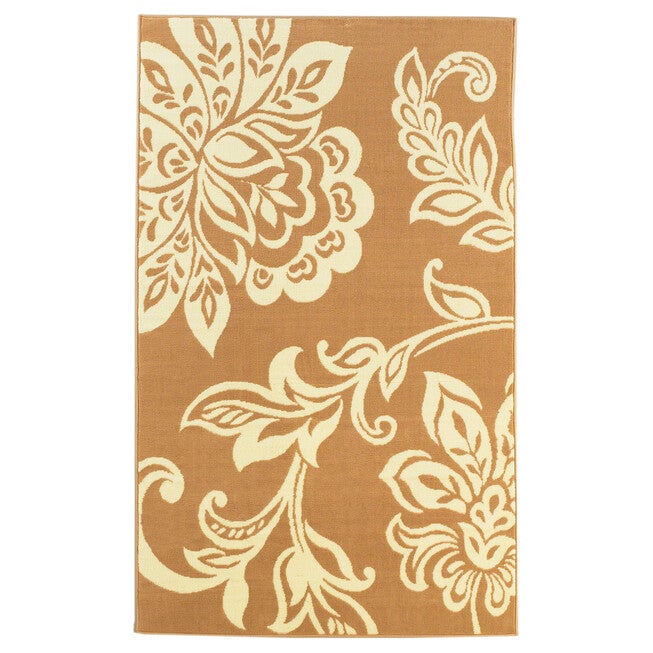 Capri Floral 5' x 7' Area Rug, BEIGE FLORAL, hi-res image number null