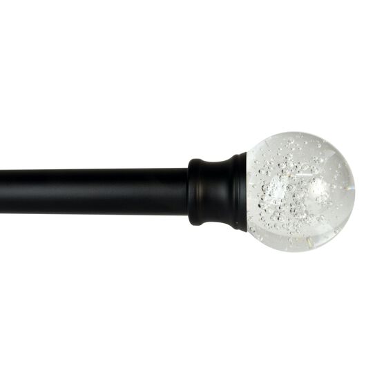 Lexington Flare Duet Window Curtain Rod Set Window, BLACK, hi-res image number null