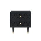 Two Drawer Geo Texture Nightstand, , on-hover image number null