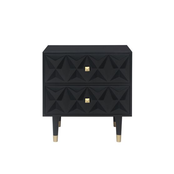 Two Drawer Geo Texture Nightstand, , on-hover image number null