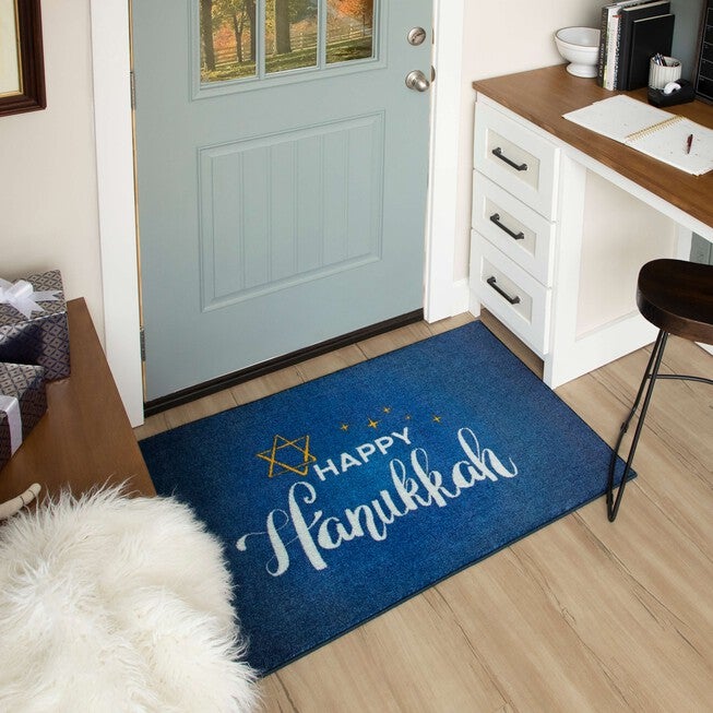 Happy Hanukkah Multi Kitchen Rug, , alternate image number null