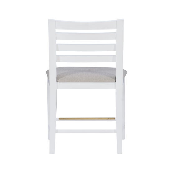 Flynn Counter Stool White Upholstered Set of 2, , alternate image number null