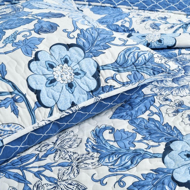Lush Décor Sydney Quilt Black/Blue 3Pc Set, , alternate image number 9