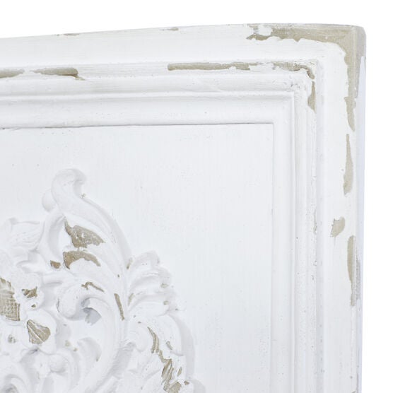 White Vintage Ornamental Fiberglass Wall Décor, , alternate image number null
