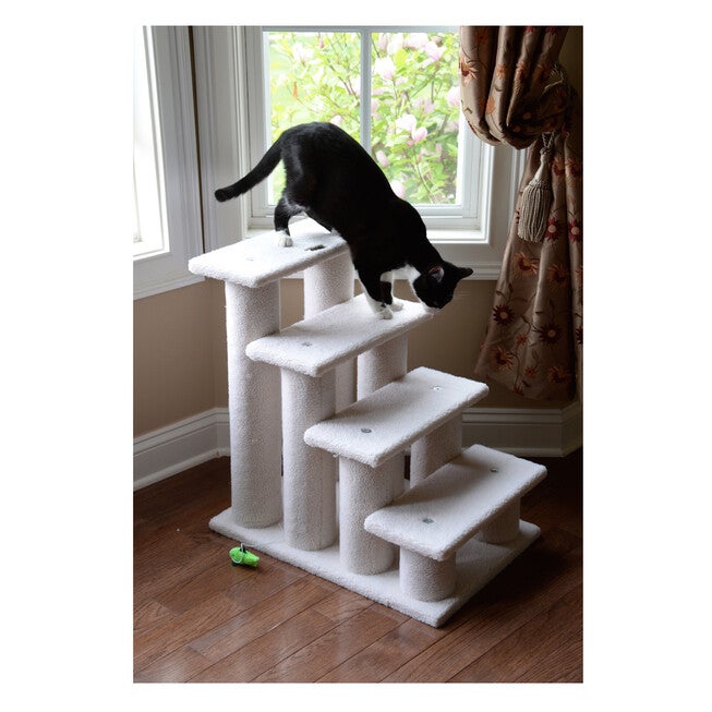 4 Steps Real Wood Ramp Dog Cat Pet Step Stairs Ramp, , alternate image number 5