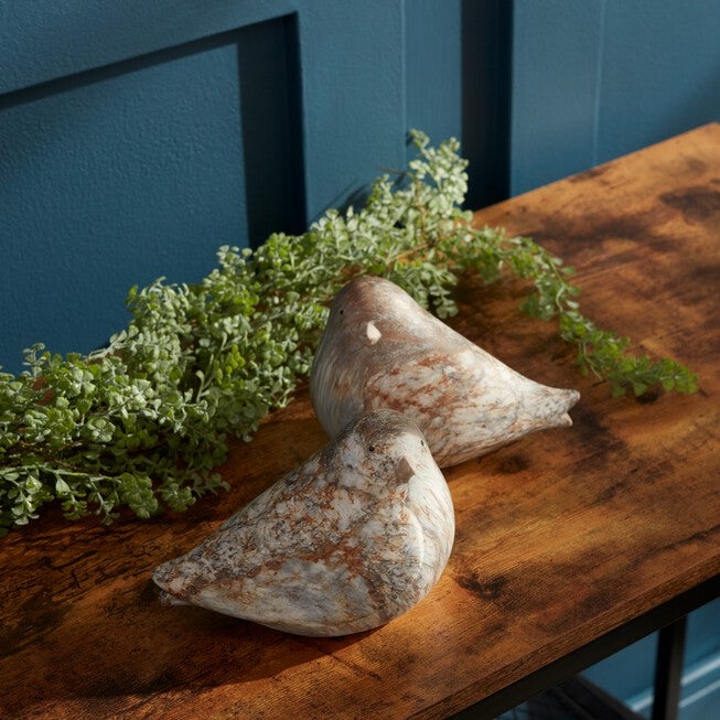 Bird (Set of 2) 4.5 inchesH Terra Cotta, BLUE/GREY/WHITE, alternate image number 3