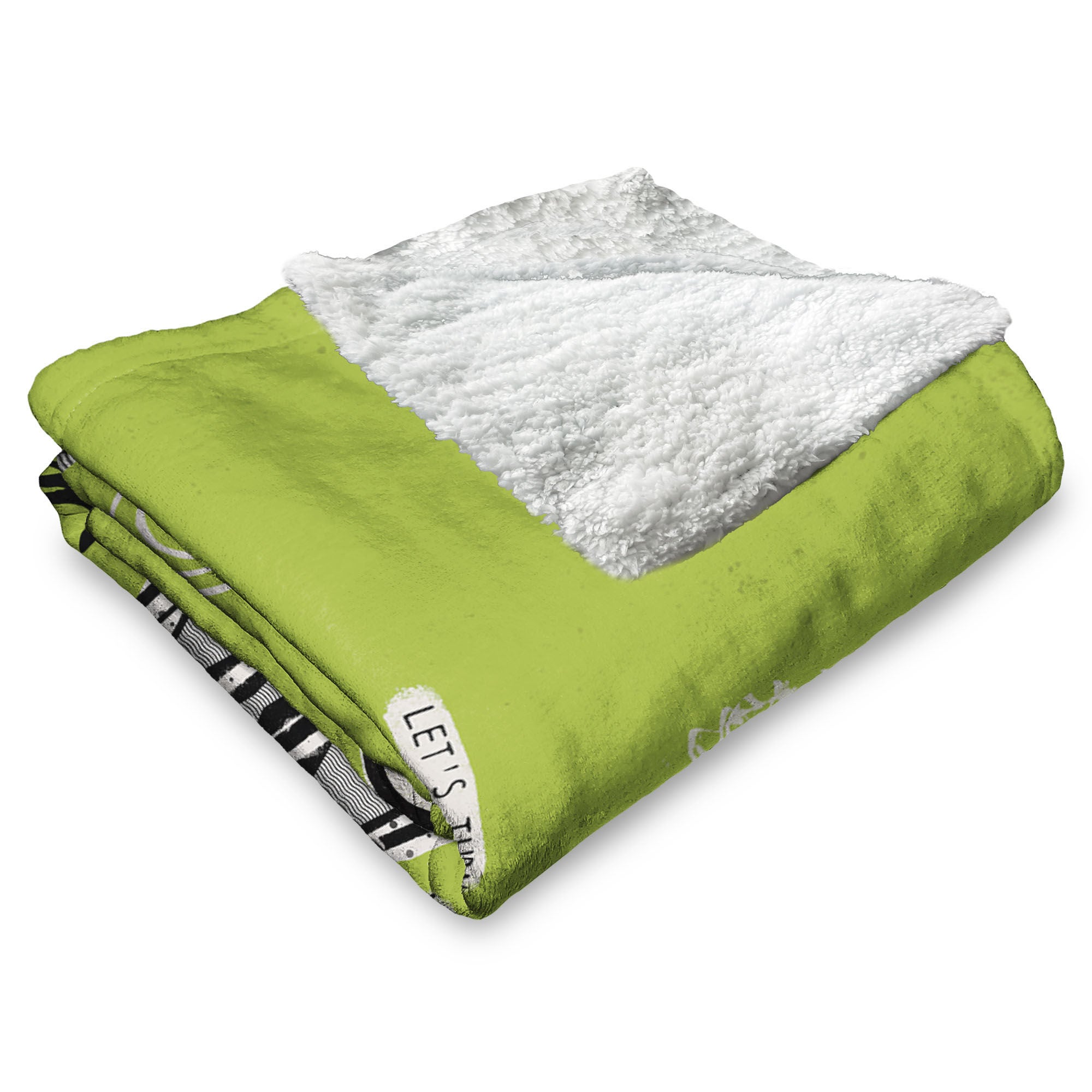 Warner Bros. Beetlejuice Juice Is Loose Silk Touch Sherpa Throw Blanket 50X60 Inches, GREEN, alternate image number 3