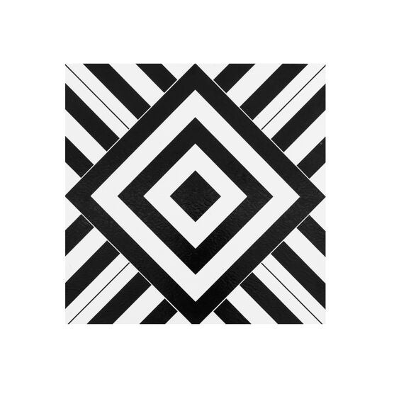 Retro 12" x 12" Self Adhesive Vinyl Floor Tile - 20 Tiles/20 sq. ft., GEOMETRIC, hi-res image number null
