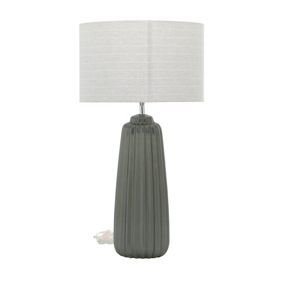 Grey Ceramic Traditional Table Lamp, GREY, hi-res image number null