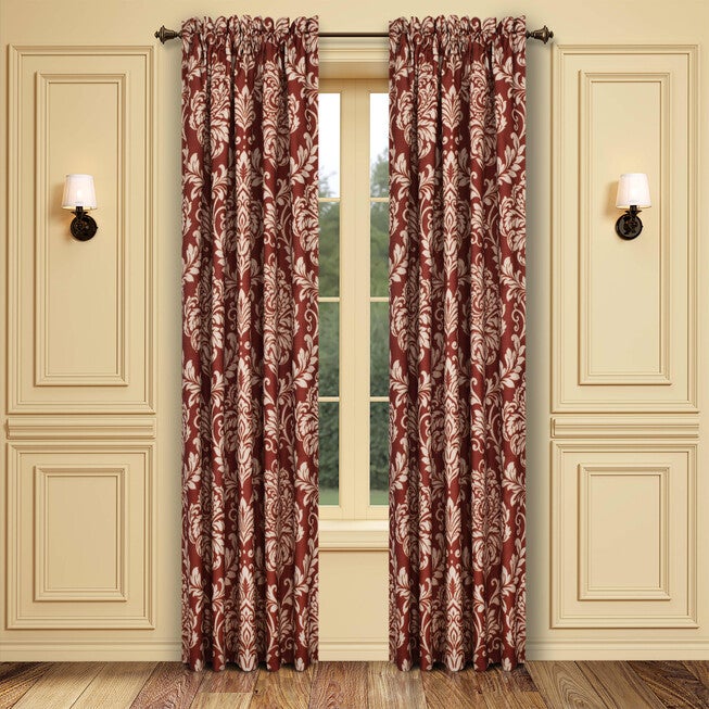 Lazia 84 Inch Window Panel Pair, RED, alternate image number null