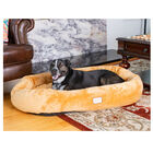 Bolstered Pet Bed and Mat, ultra-soft Dog Bed, Brown, Large, , alternate image number null