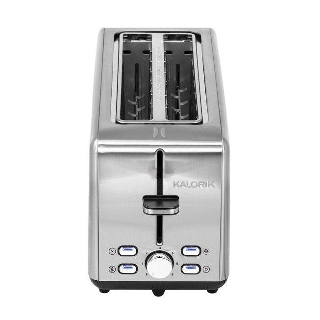 Kalorik Stainless Steel 4-Slice Long-Slot Toaster, STAINLESS, hi-res image number 0