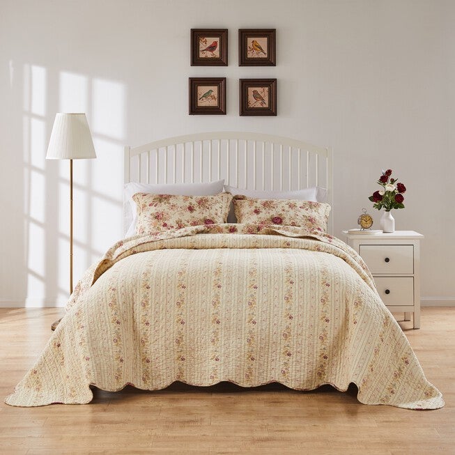 Antique Rose Bedspread Set, , on-hover image number 1