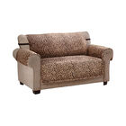 Leopard Plush Loveseat Furniture Cover, , on-hover image number null