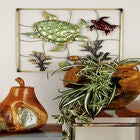 Set Of 2 Gold Metal Coastal Sea Life Wall Decor, , alternate image number null