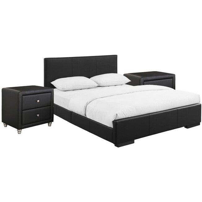 Hindes Upholstered Platform Bed With 2 Nightstands, , on-hover image number 1