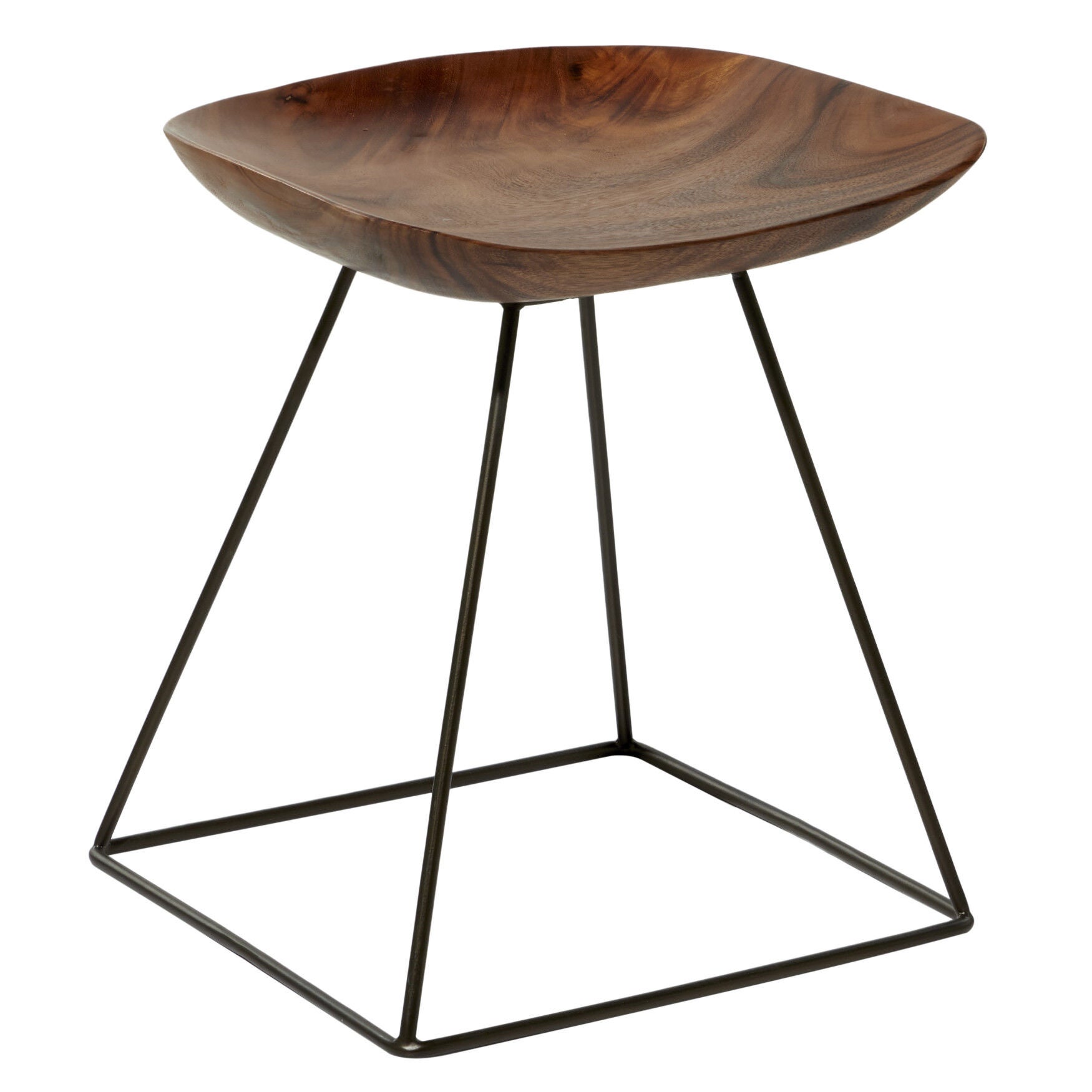 Brown Iron Rustic Stool