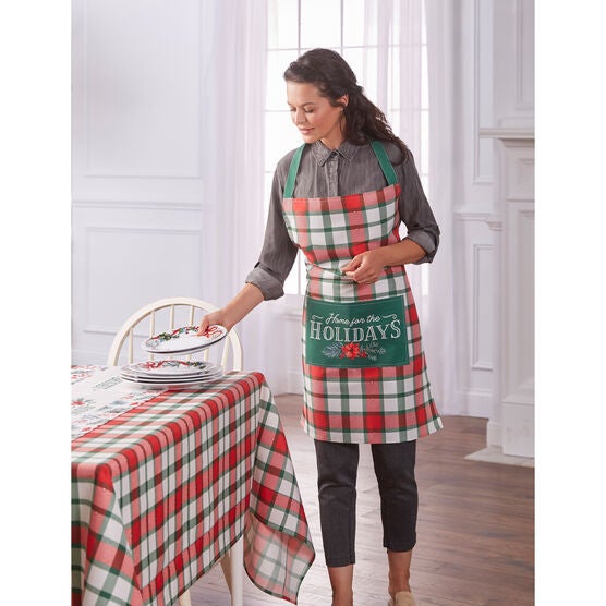 Holiday Plaid Apron, PLAID