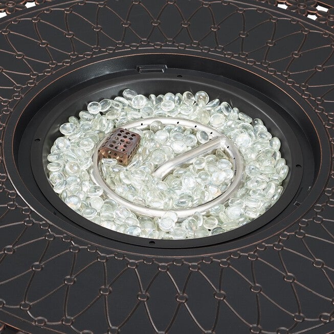 Columbia 34 inches Aluminum Round LPG Fire Pit, , alternate image number 10