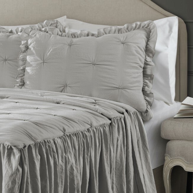 Ravello Pintuck Ruffle Skirt Bedspread 3 Pc Set, , alternate image number 15